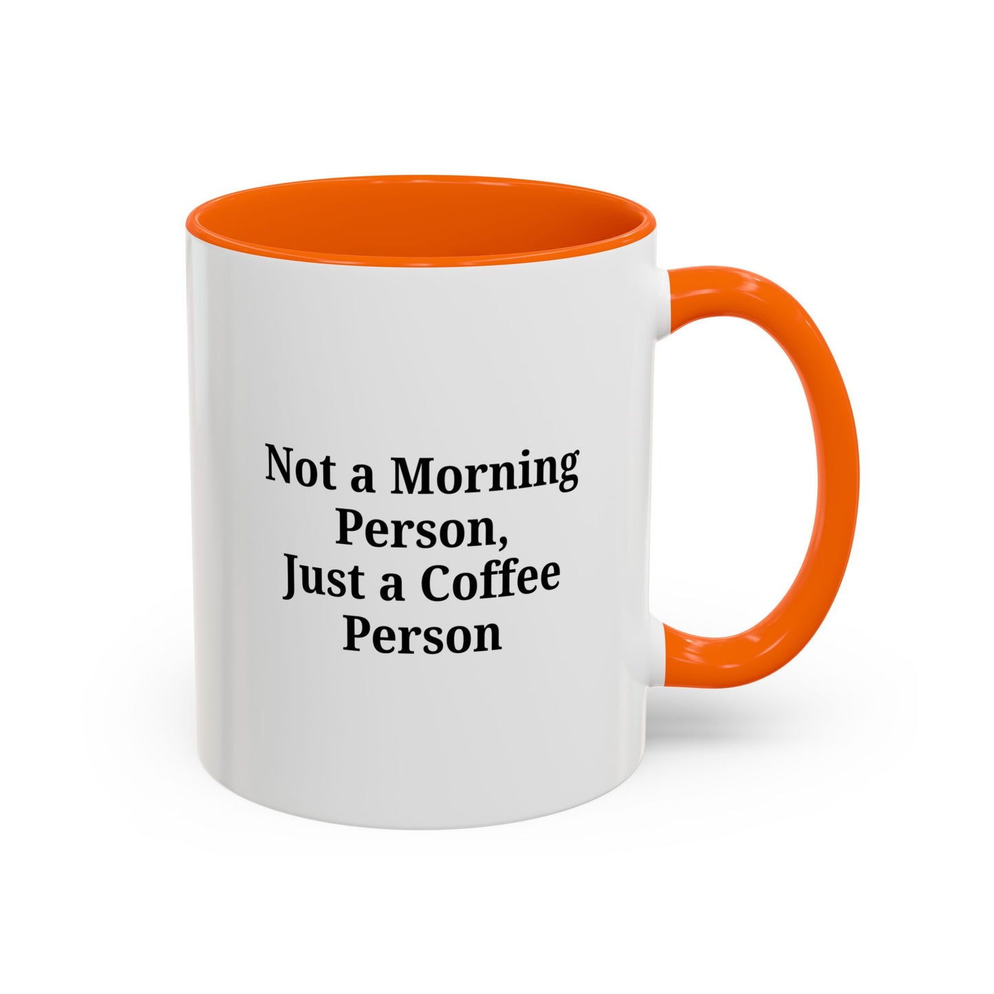 Not a Morning Person Coffee Mug, Fun Coffee Lover Gift, Black Accent Mug, Perfect for Coffee Addicts, Funny Drinkware