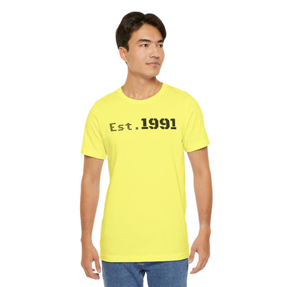 Established 1991 Unisex Jersey Tee | Vintage Anniversary Gift | Casual Wear, Birthday Shirt, Retro Style, Statement Tee, Gift for Him/Her - TRV