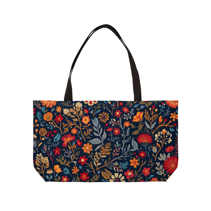 Floral Weekender Tote Bag - Perfect for Travel, Beach, Gym, Shopping, and Gift Giving - TRV