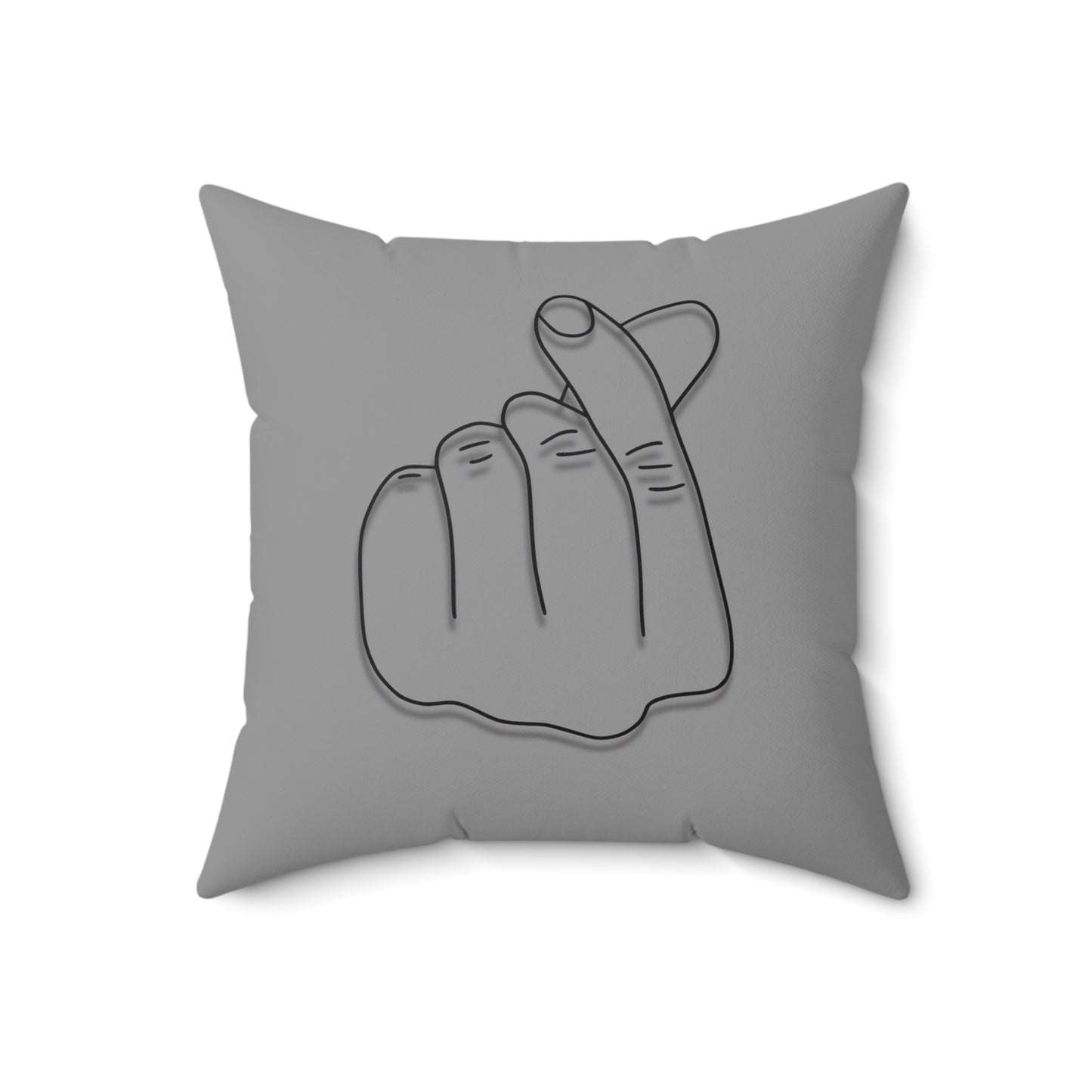 Minimalist Hand Gesture Throw Pillow - Cozy Home Decor