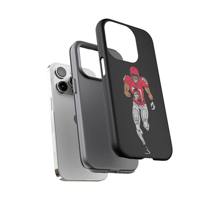 Football Player Tough Phone Case – Protective Black Sports iPhone Case