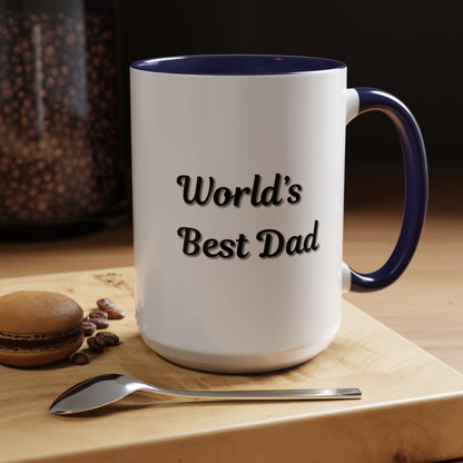 Father's Day Accent Mug, Best Dad Coffee Cup, Father's Day Gift, Novelty Mug, Ceramic Mug, Father's Day Present