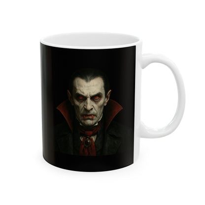 Gothic Dracula Vampire Ceramic Mug, Perfect for Halloween, Spooky Gifts, Coffee Lovers, Home Decor, 11oz & 15oz Sizes