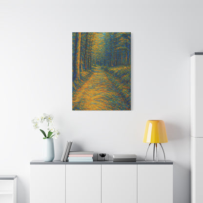 Van Gogh Style Forest Canvas Art | Nature Wall Decor, Home Office Accent, Gift for Nature Lovers, Gallery Wrapped, Living Room Wall Art - TRV
