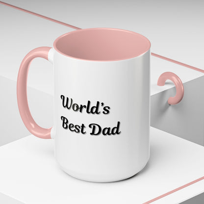 Father's Day Accent Mug, Best Dad Coffee Cup, Father's Day Gift, Novelty Mug, Ceramic Mug, Father's Day Present