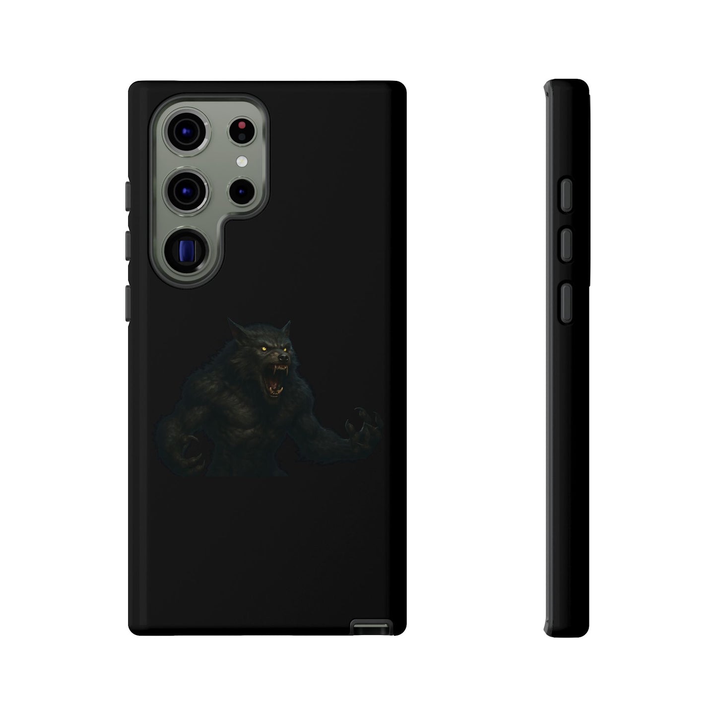 Werewolf Phone Case, Tough Cases, Black Panther Design, Gift for Animal Lovers, Phone Accessories, Fierce Phone Protection - TRV