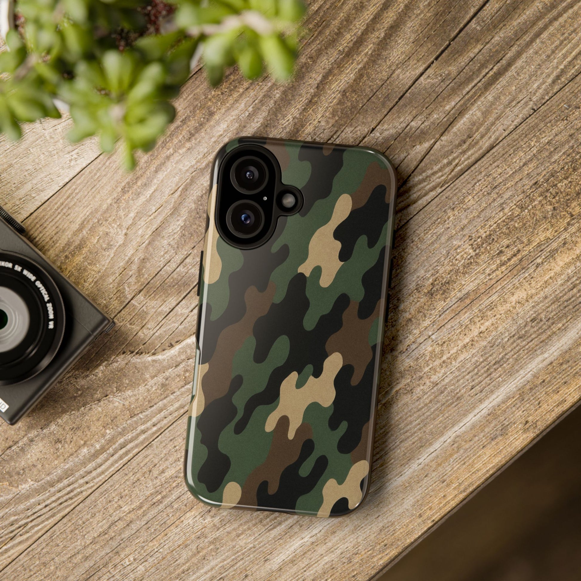 Camouflage Phone Case, Tough Cases, Military Style, Unique Phone Accessories, Gift for Him, Durable Phone Cover - TRV