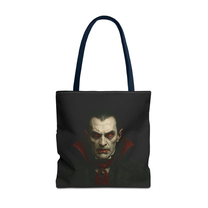 Vampire Haunted Tote Bag, Spooky Shopping Bag, Halloween Accessory, Gothic Style Handbag, Perfect for Halloween Parties, Unisex Tote - TRV