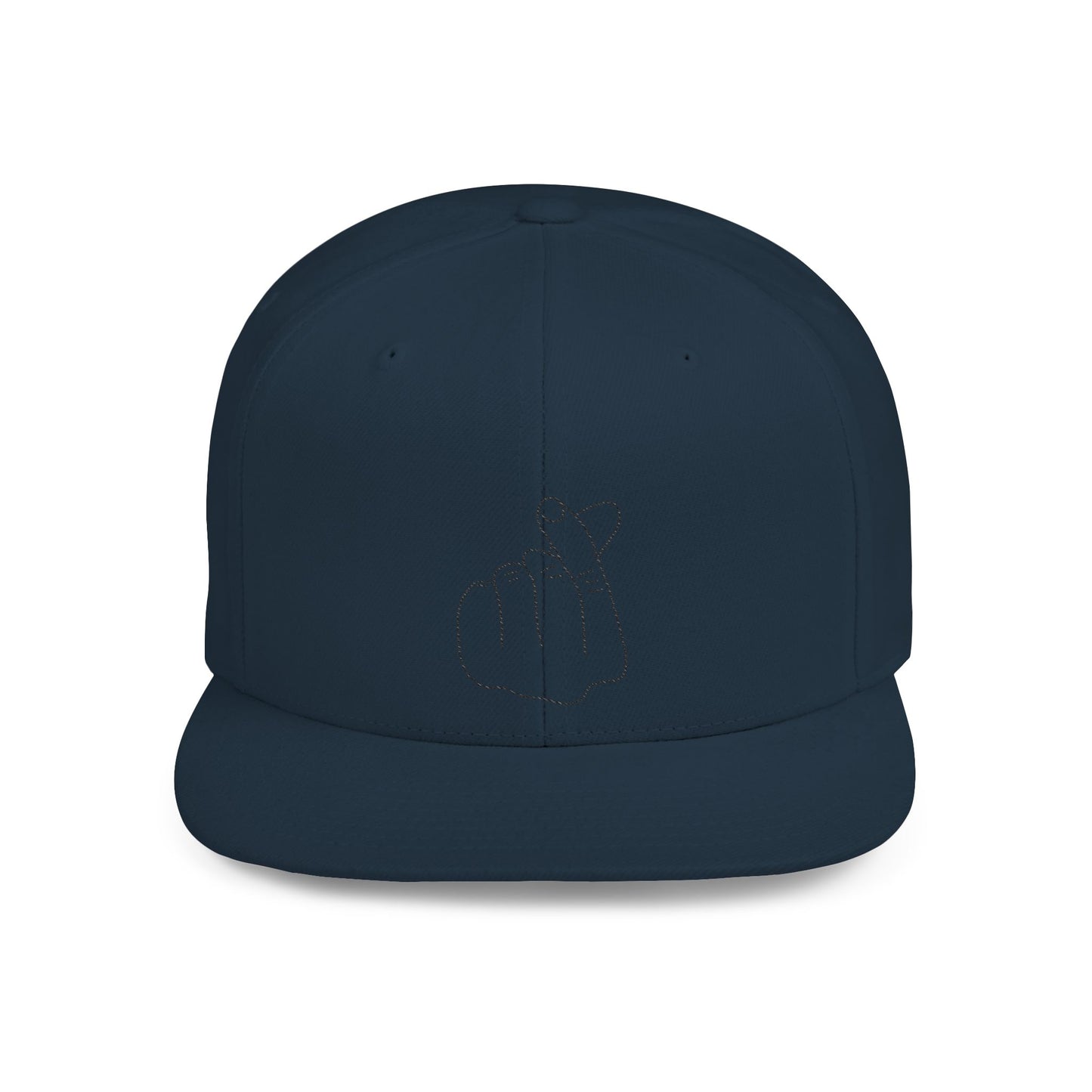 Minimalist Hand Gesture Flat Bill Snapback Hat - TRV
