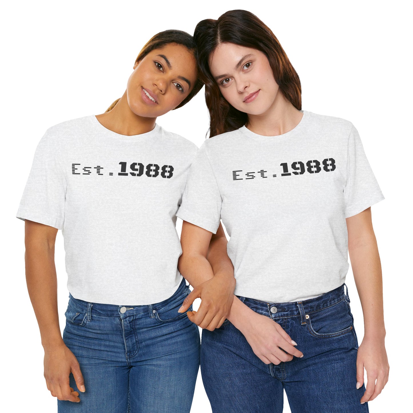 Est. 1988 Unisex Jersey Tee, Vintage Birthday Shirt, Casual Everyday Wear, Gift for Him or Her, Anniversary Celebration Tee