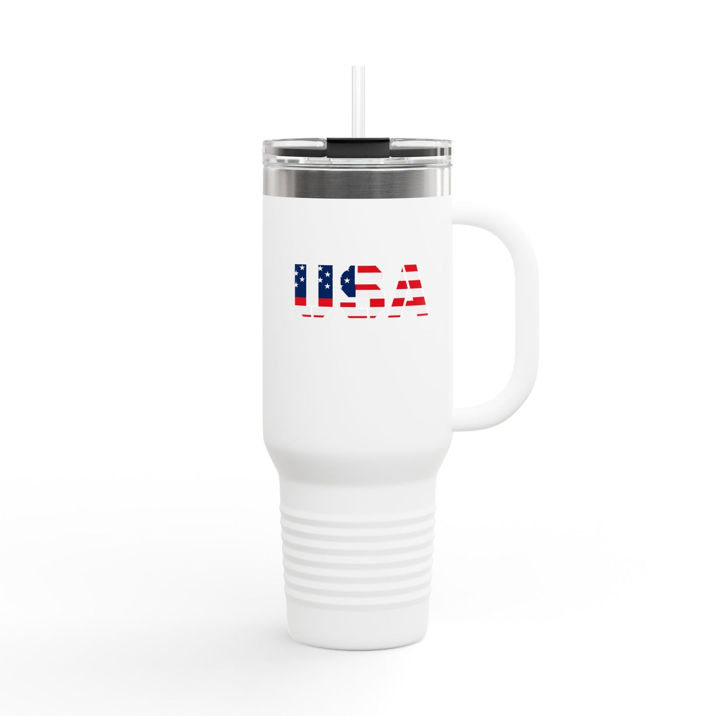 Insulated Travel Mug with USA Design - Perfect for Road Trips, Outdoor Adventures, and Gifts, 40oz Tumbler for Coffee, Tea, and More