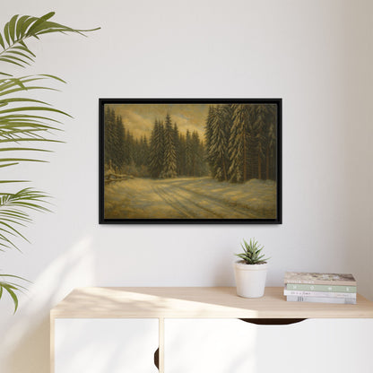 Framed Matte Canvas Wall Art - Serene Forest Landscape, Living Room Decor, Nature Print, Home Aesthetic, Gift for Nature Lovers, Wall [...] - TRV