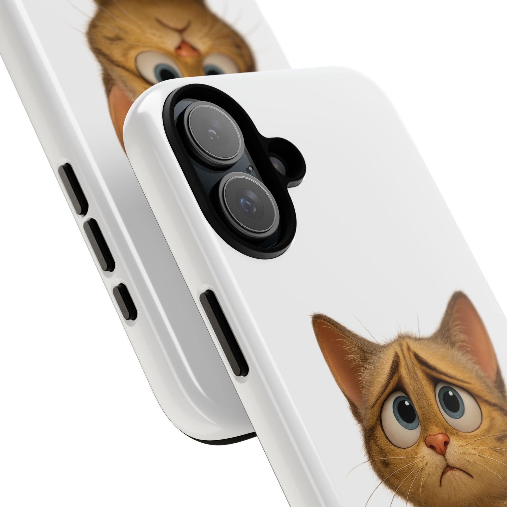 Cute Cat Phone Case, Funny Kitty Case, Animal Lover Gift, Cat Lover Accessory, Unique Cat Design Case, Pet Mom Gift - TRV