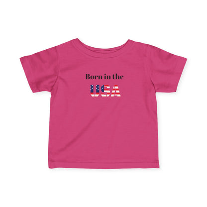 Patriotic Infant Tee - Born in the USA Apparel, Baby Gifts, 4th of July Outfit, Newborn Clothing, Toddler Shirt, Independence Day