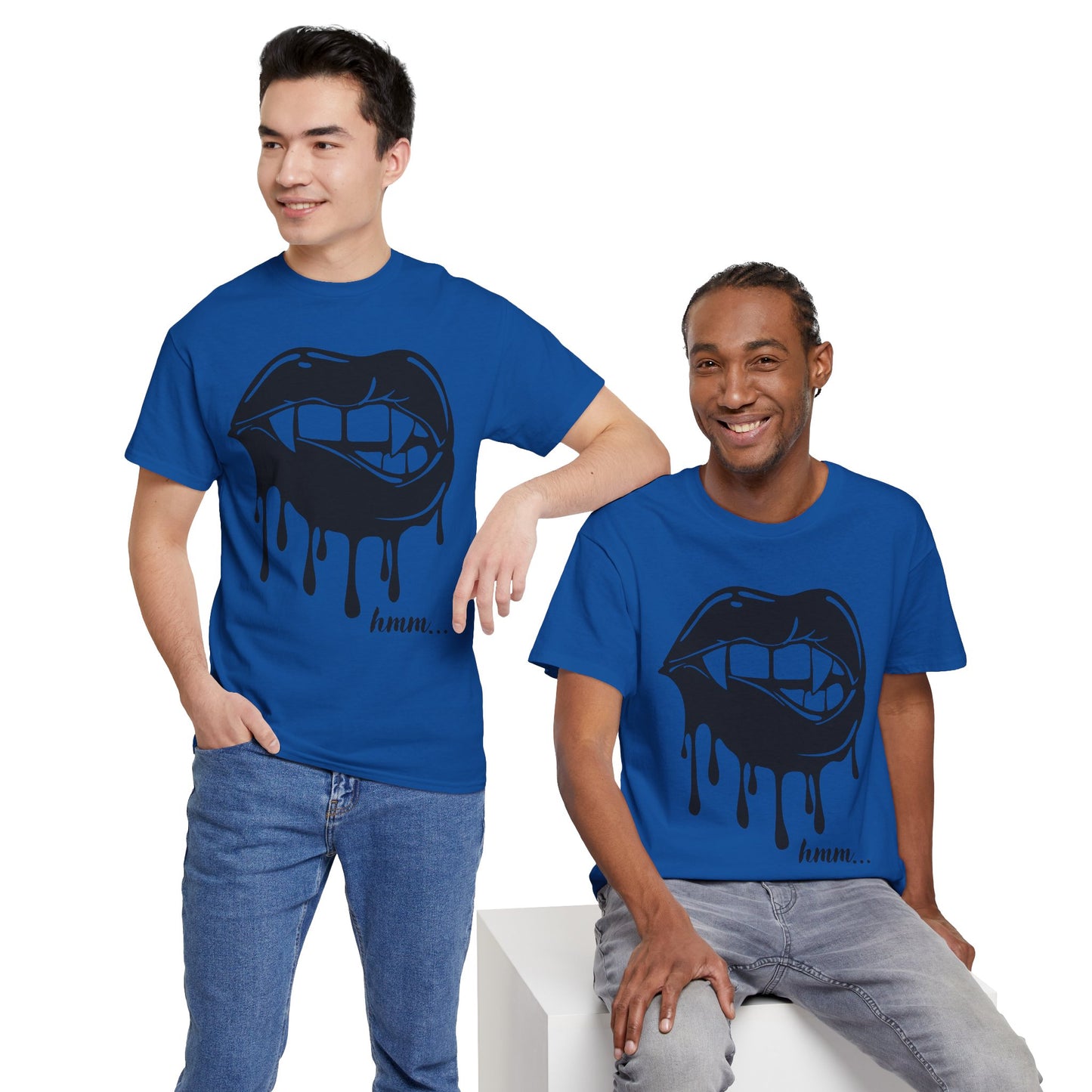 Edgy Graphic Tee - Dripping Lips Design - Unisex Heavy Cotton Tee
