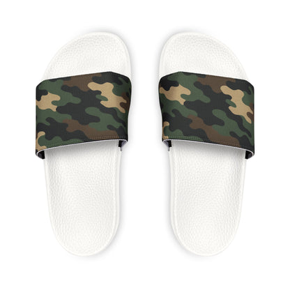 Camouflage Men's Slip-On Sandals | Casual Comfort Footwear for Summer, Beach Days, Outdoor Activities, Gifts for Him, Fashionable Slides - TRV