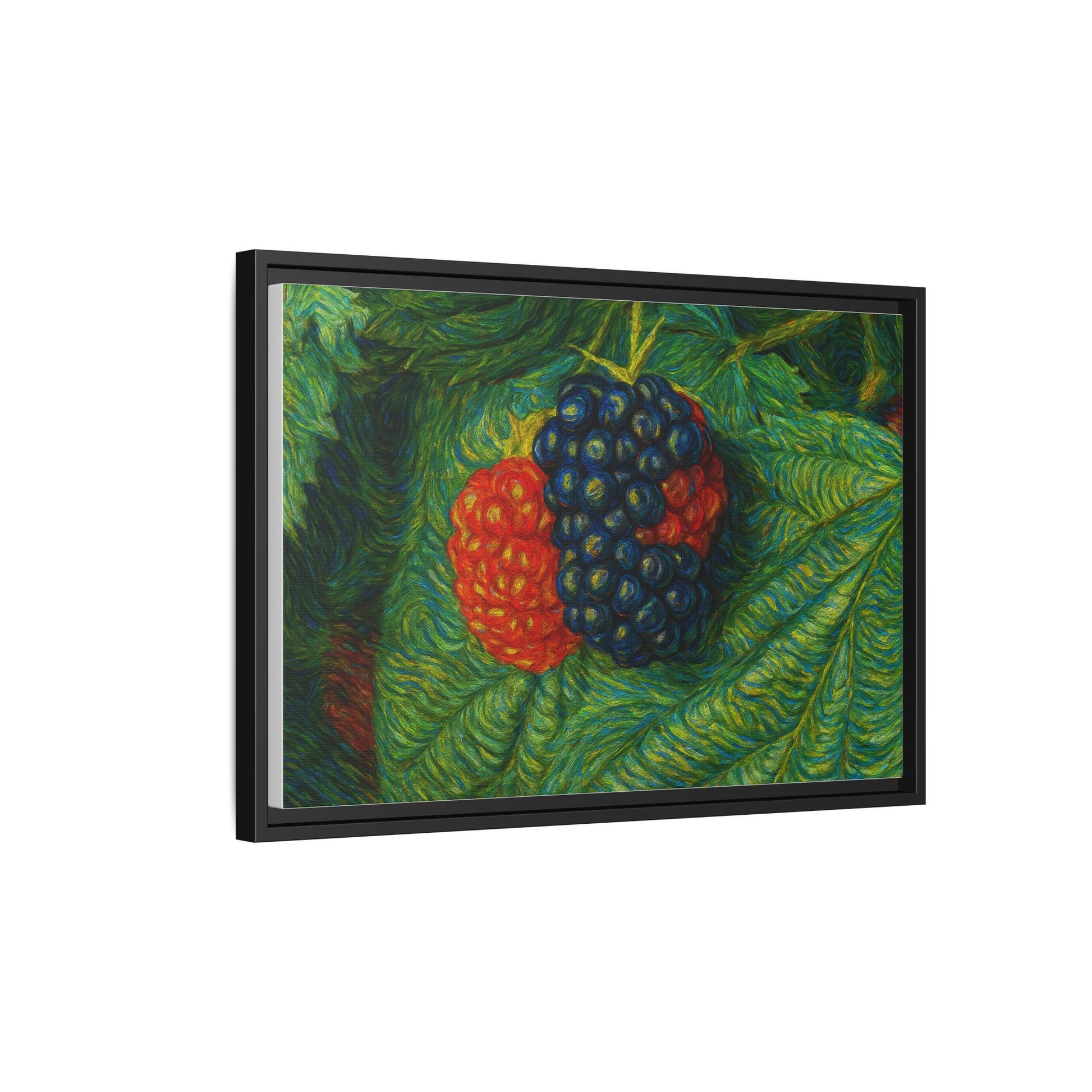 Van Gogh Style Blackberry Canvas Art, Framed Wall Decor, Botanical Print, Summer Home Decor, Gift for Garden Lovers - TRV