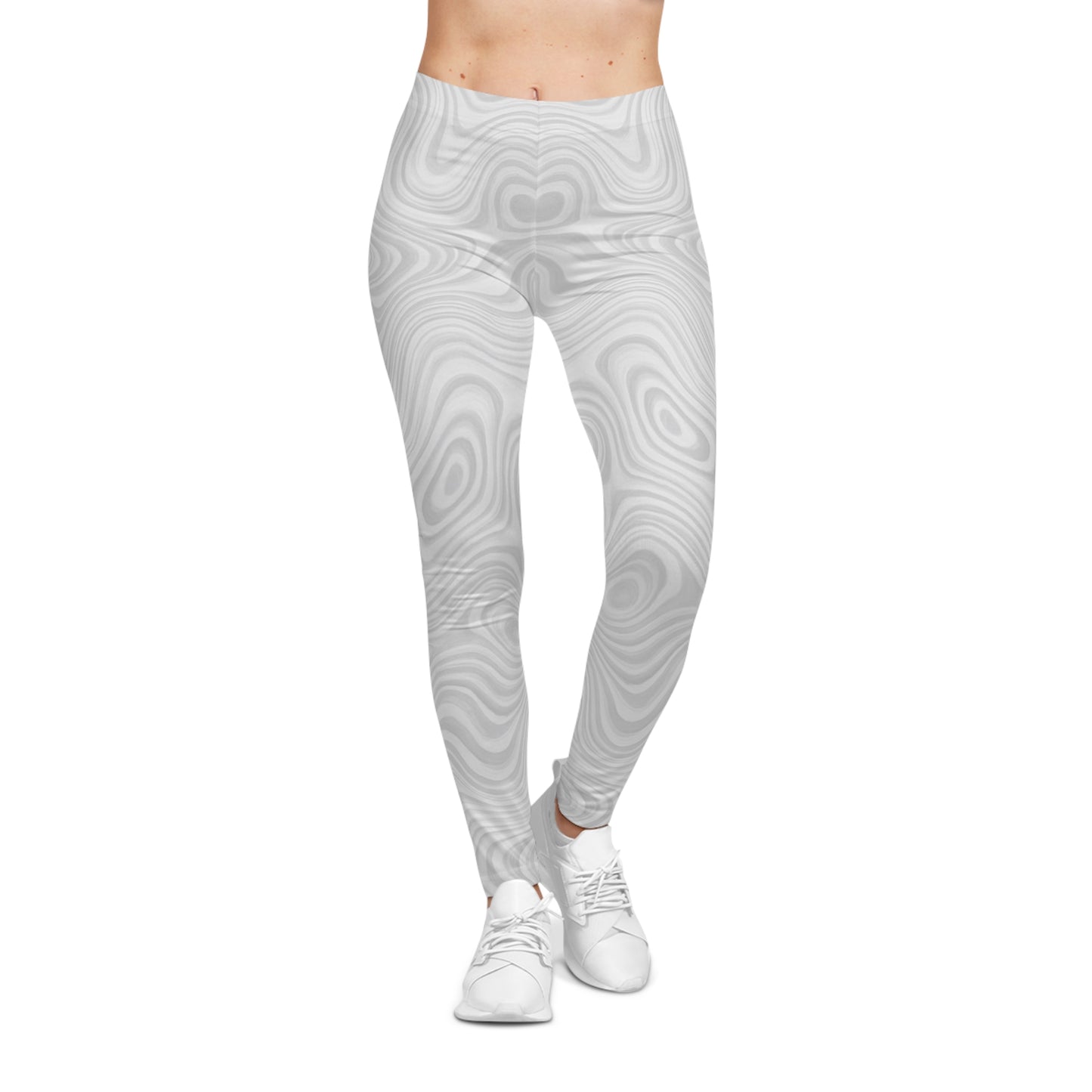 Women's Abstract Pattern Leggings | Trendy Yoga Pants, Fashionable Activewear, Comfortable Daily Wear, Unique Gift Idea, Casual Outfits - TRV