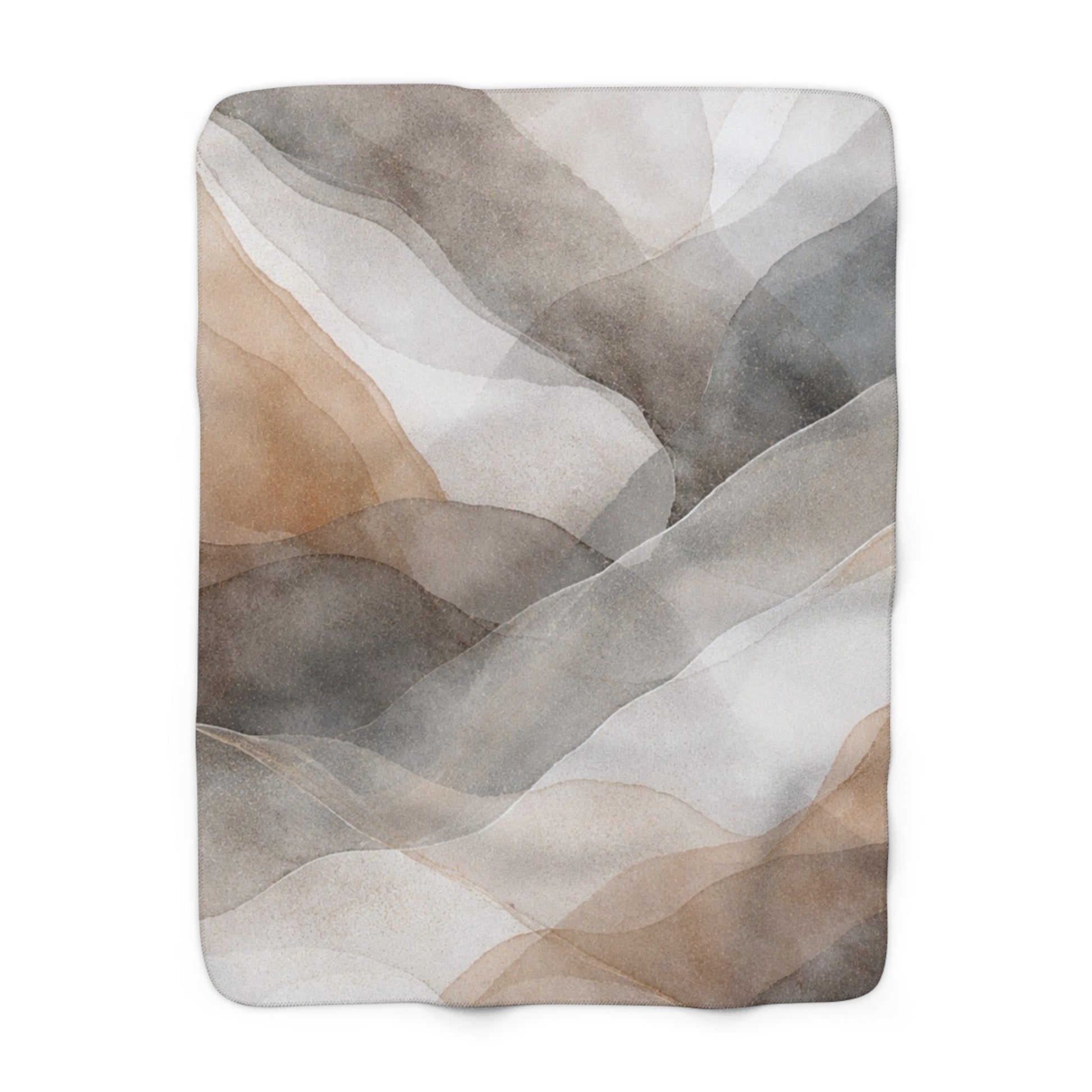 Abstract Sherpa fleece blanket from Printify featuring a soft, cozy fleece with an artistic abstract design for home decor.