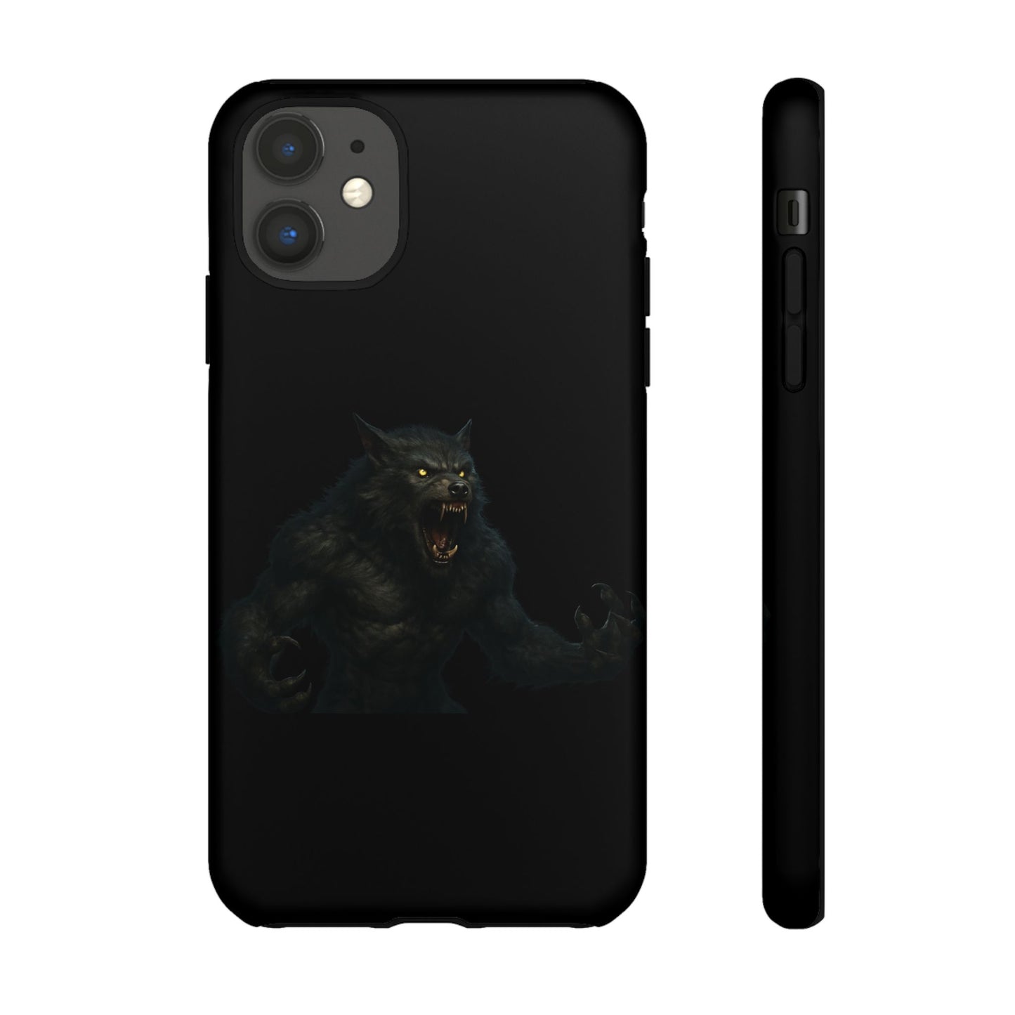 Werewolf Phone Case, Tough Cases, Black Panther Design, Gift for Animal Lovers, Phone Accessories, Fierce Phone Protection - TRV