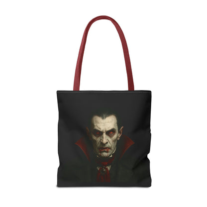 Vampire Haunted Tote Bag, Spooky Shopping Bag, Halloween Accessory, Gothic Style Handbag, Perfect for Halloween Parties, Unisex Tote - TRV