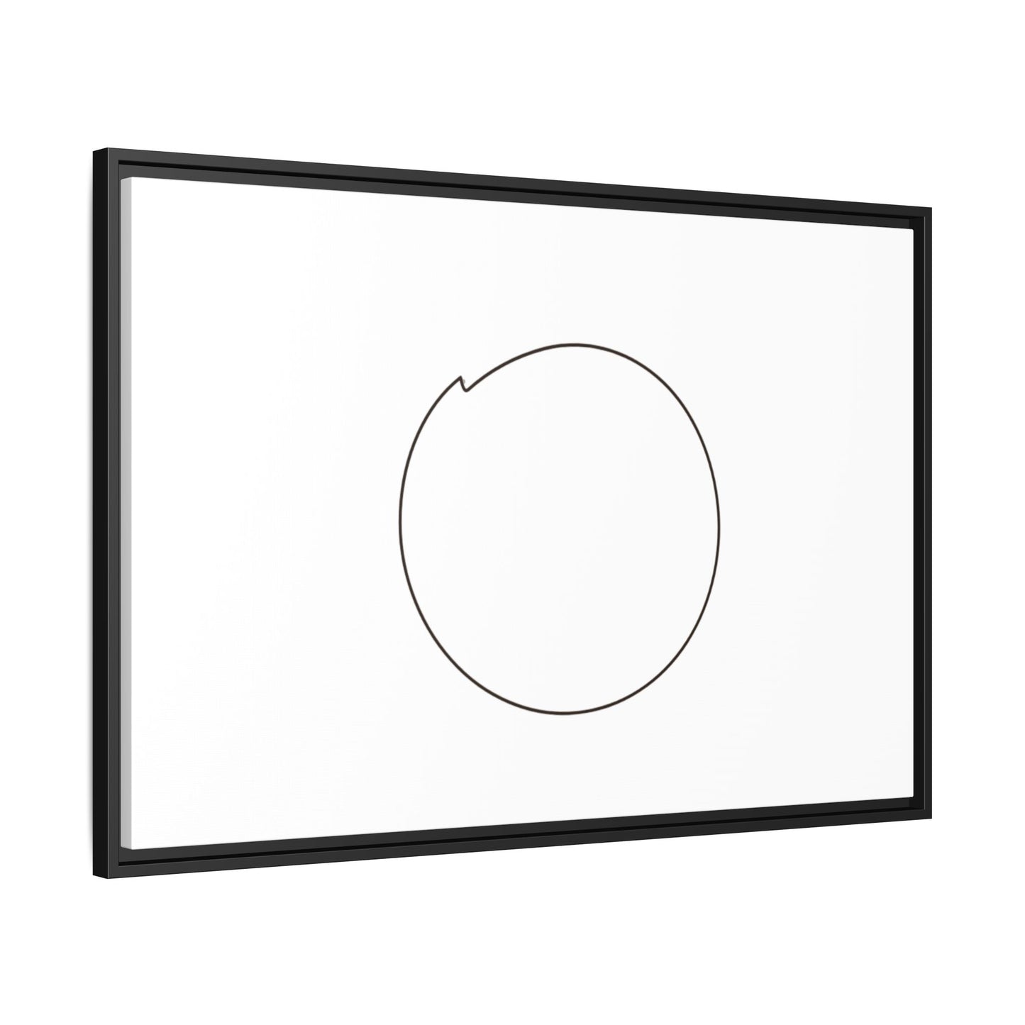 Minimal Circle Line Matte Canvas Framed | Modern Abstract Wall Art