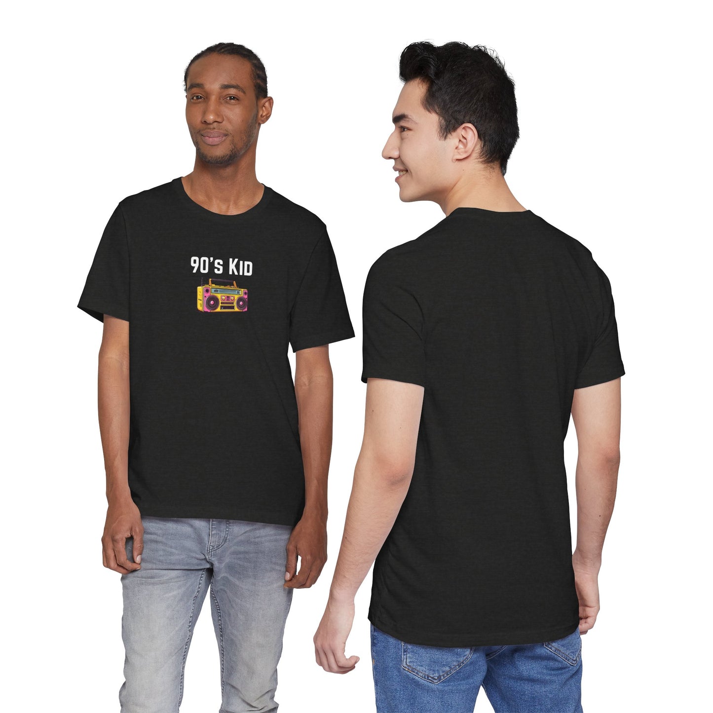 Retro Boombox Tee — 90s Kid Graphic T-Shirt