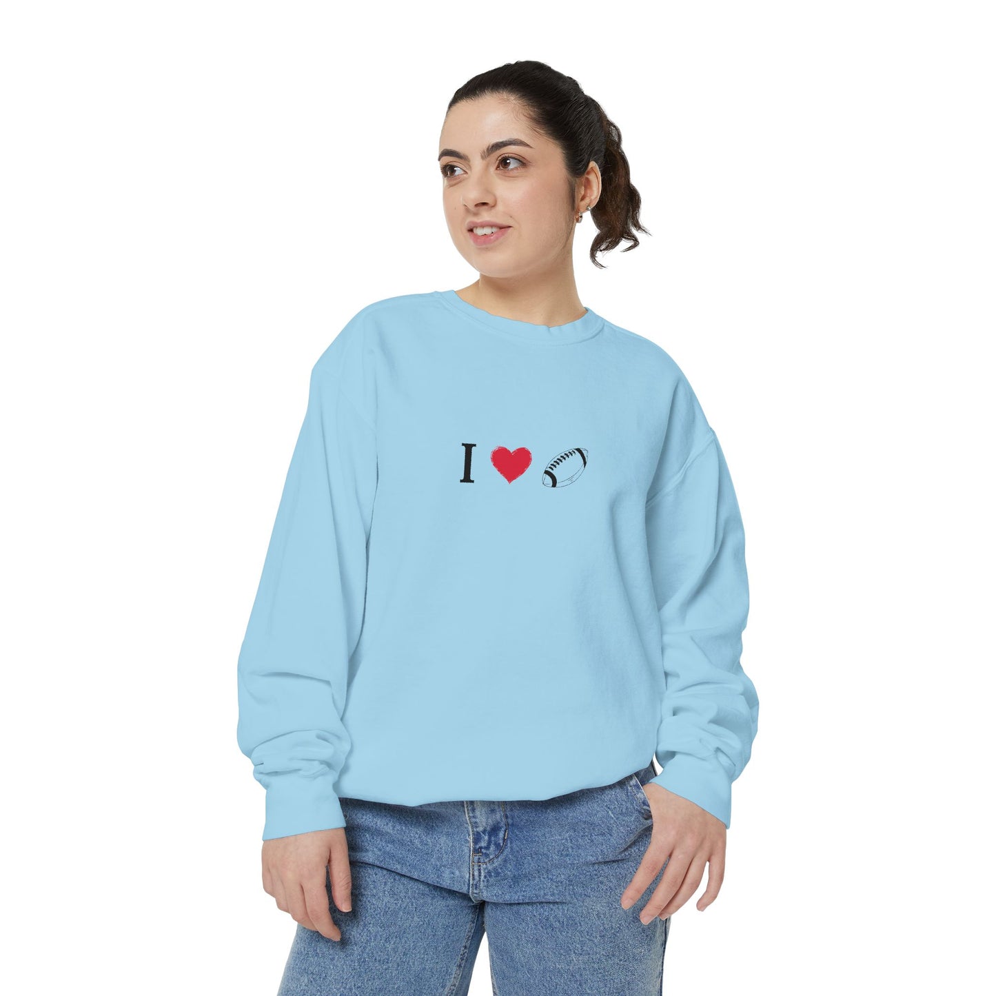 Unisex Sweatshirt, I love Football, Cozy, Perfect for Everyday Wear, Gift Idea for Friends, Couples, and Special Occasions - TRV