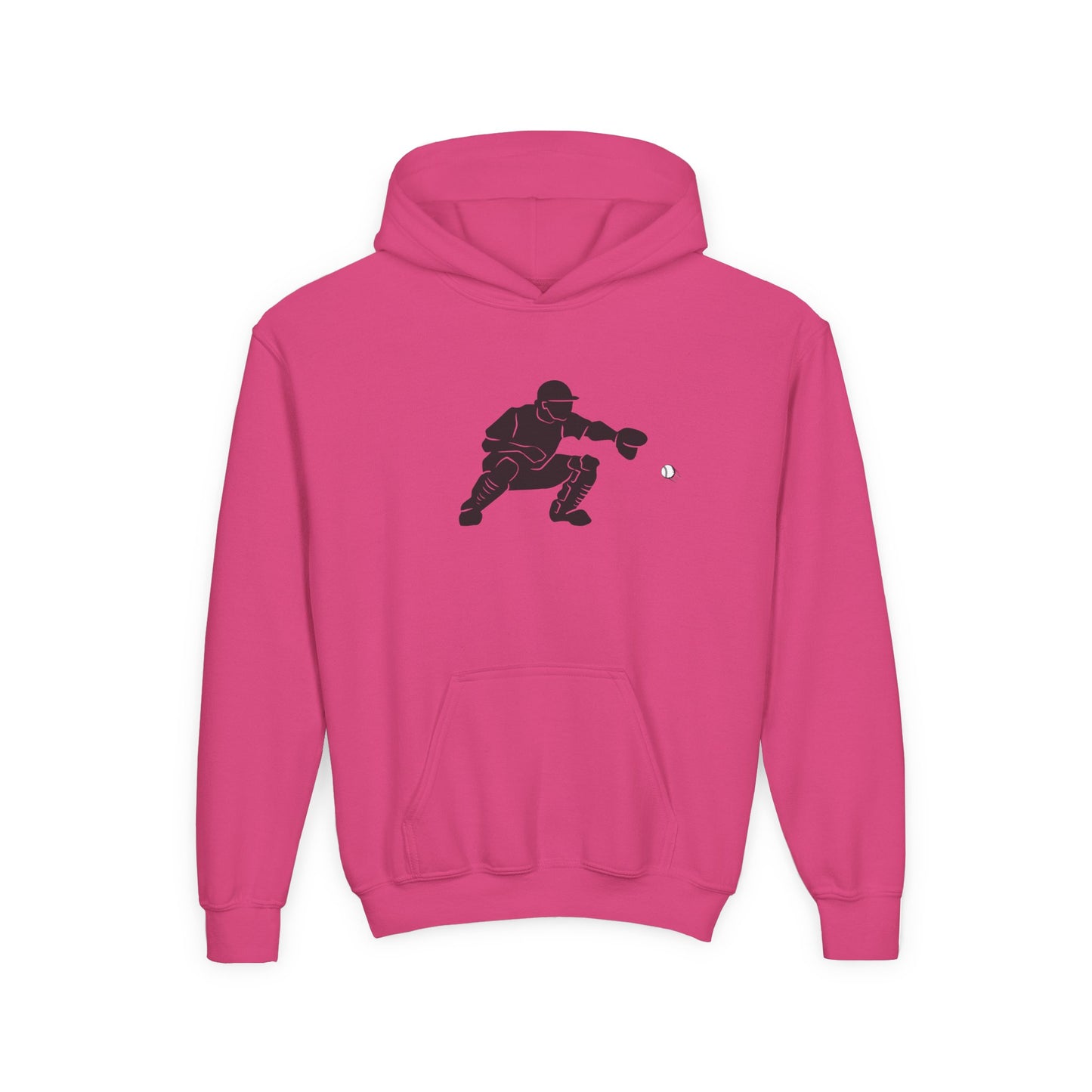 Youth Baseball Catcher Hoodie, Sporty Sweatshirt for Kids, Perfect Gift for Young Athletes, Team Spirit Gear, Sports Event Apparel