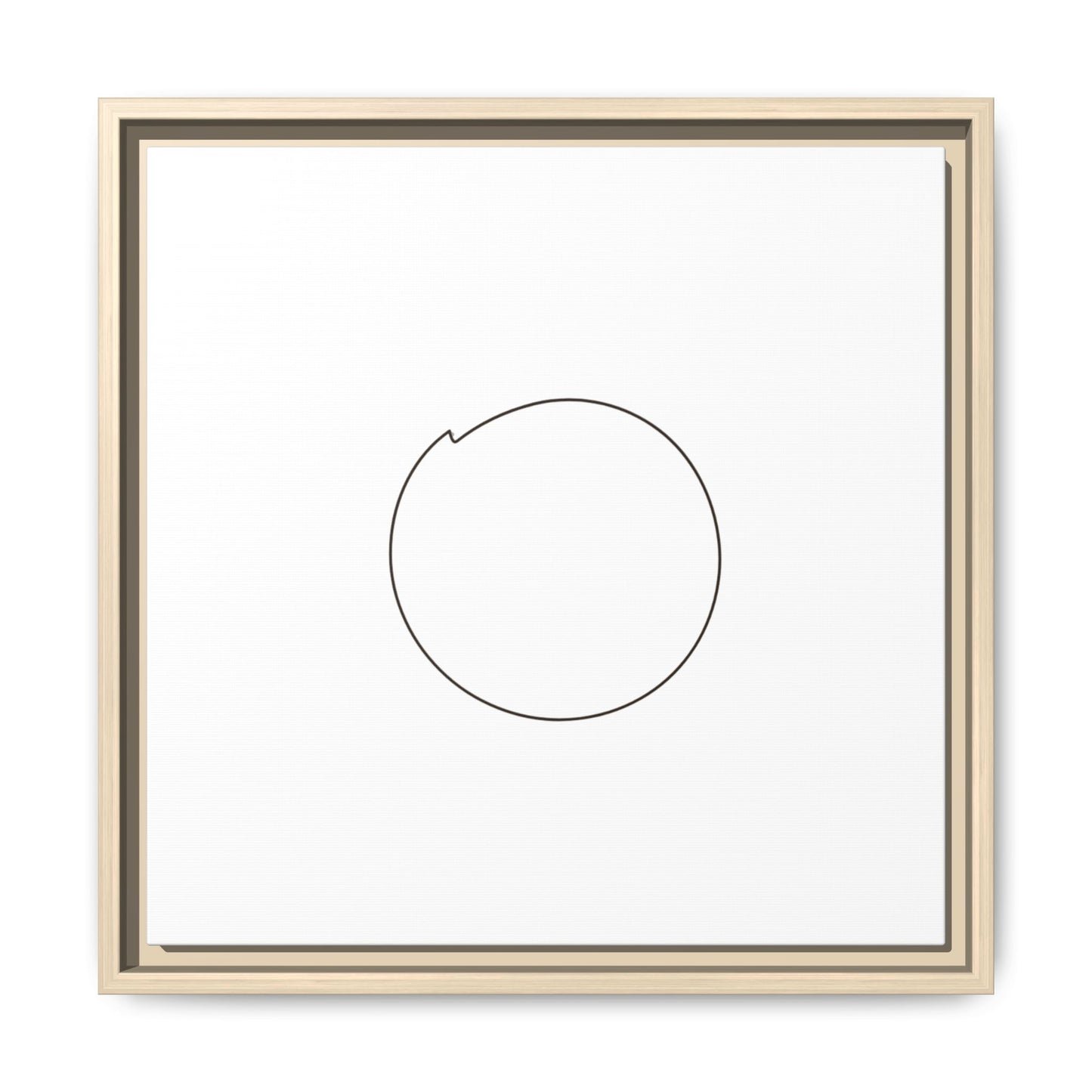 Minimal Circle Line Matte Canvas Framed | Modern Abstract Wall Art