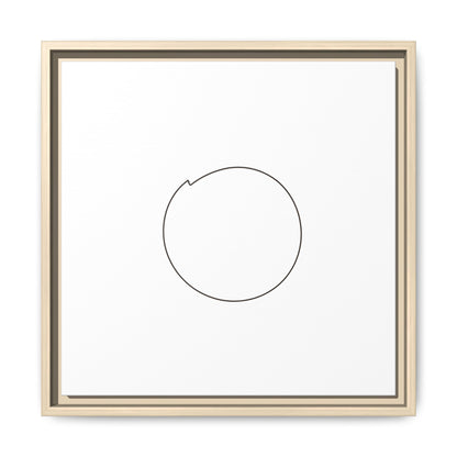 Minimal Circle Line Matte Canvas Framed | Modern Abstract Wall Art