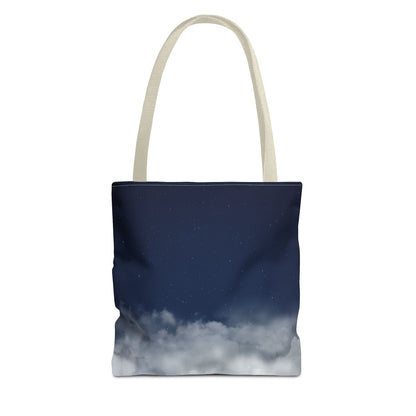 Night Sky Clouds Tote Bag | Starry Navy Ombre - TRV