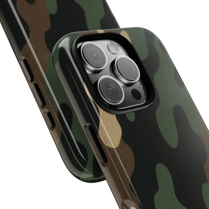 Camouflage Phone Case, Tough Phone Cover, Military Style Accessory, Protective Case for Men, Gifts for Soldiers - TRV