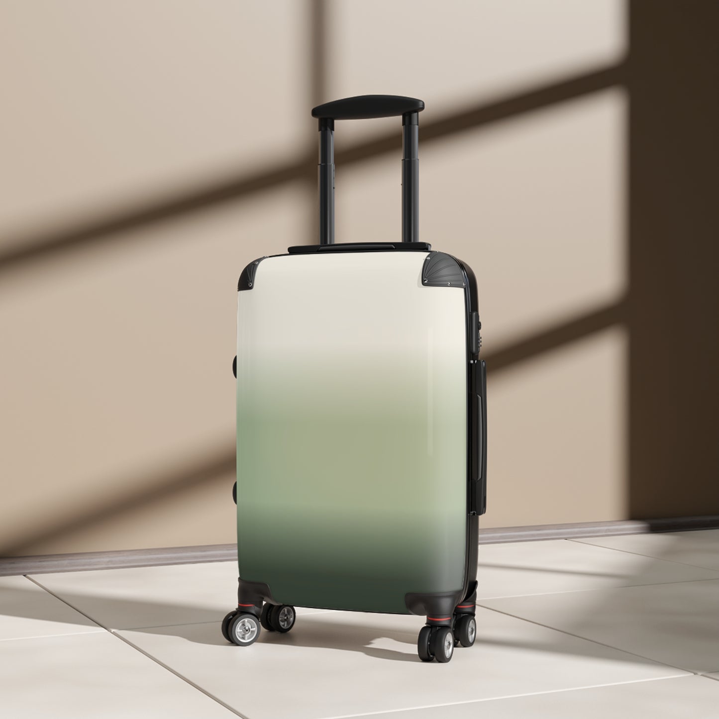 Gradient Green Carry-On Suitcase — Ombre Travel Luggage