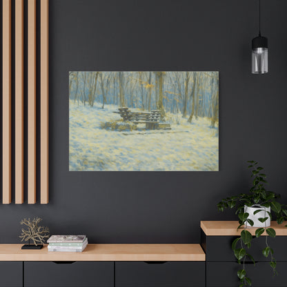 Winter Serenity Canvas Wall Art, Cozy Living Room Decor, Nature Landscape Print, Gift for Art Lovers, Home Decor, Seasonal Artwork - TRV