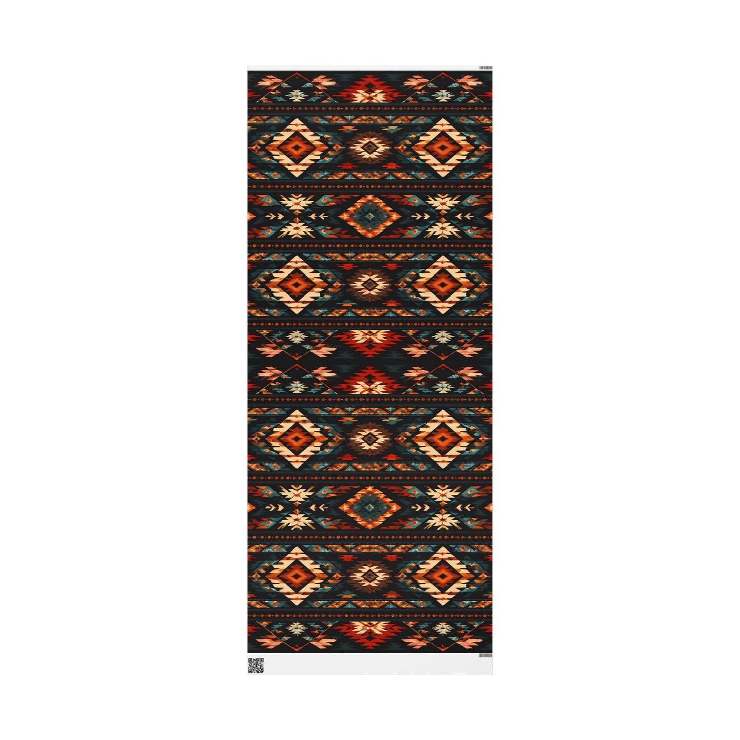 Southwestern Geo Pattern Wrapping Paper Roll — Rustic Aztec Gift Wrap