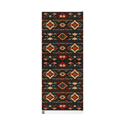 Southwestern Geo Pattern Wrapping Paper Roll — Rustic Aztec Gift Wrap