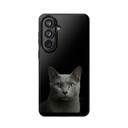 Russian Blue Cat Phone Case — Magnetic Impact-Resistant iPhone Cover