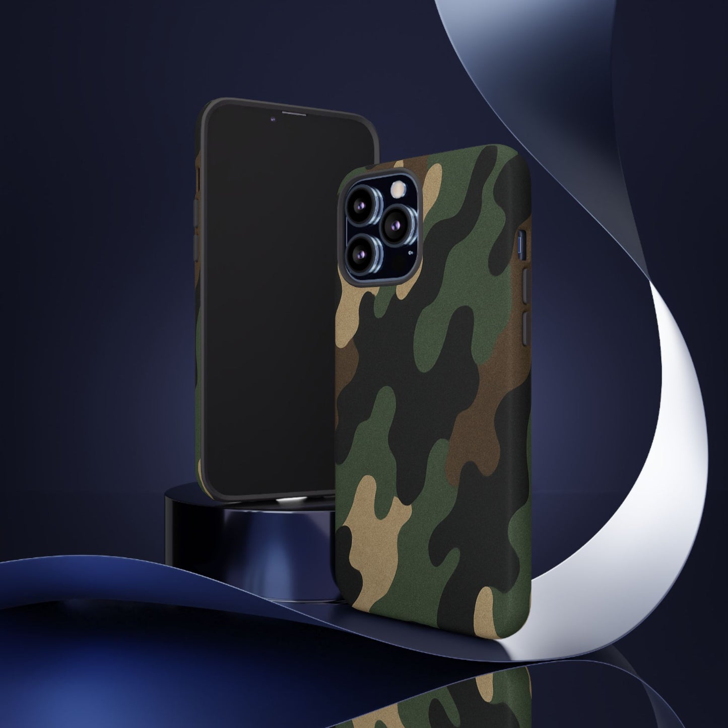 Camouflage Phone Case, Tough Phone Cover, Military Style Accessory, Protective Case for Men, Gifts for Soldiers - TRV