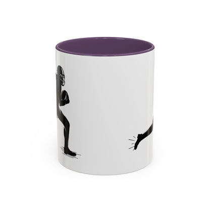 Football Player Themed Accent Coffee Mug, Sports Fan Gift, Unique Mug for Athletes, Coffee Lover, Game Day Essential - TRV