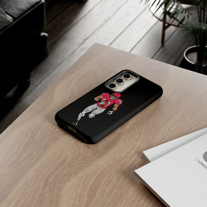 Football Player Tough Phone Case – Protective Black Sports iPhone Case