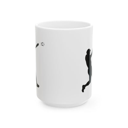 Baseball Ceramic Mug for Athletes, Motivational Gift for Coaches, Perfect for Birthdays, Team Events, or Just for Coffee Lovers
