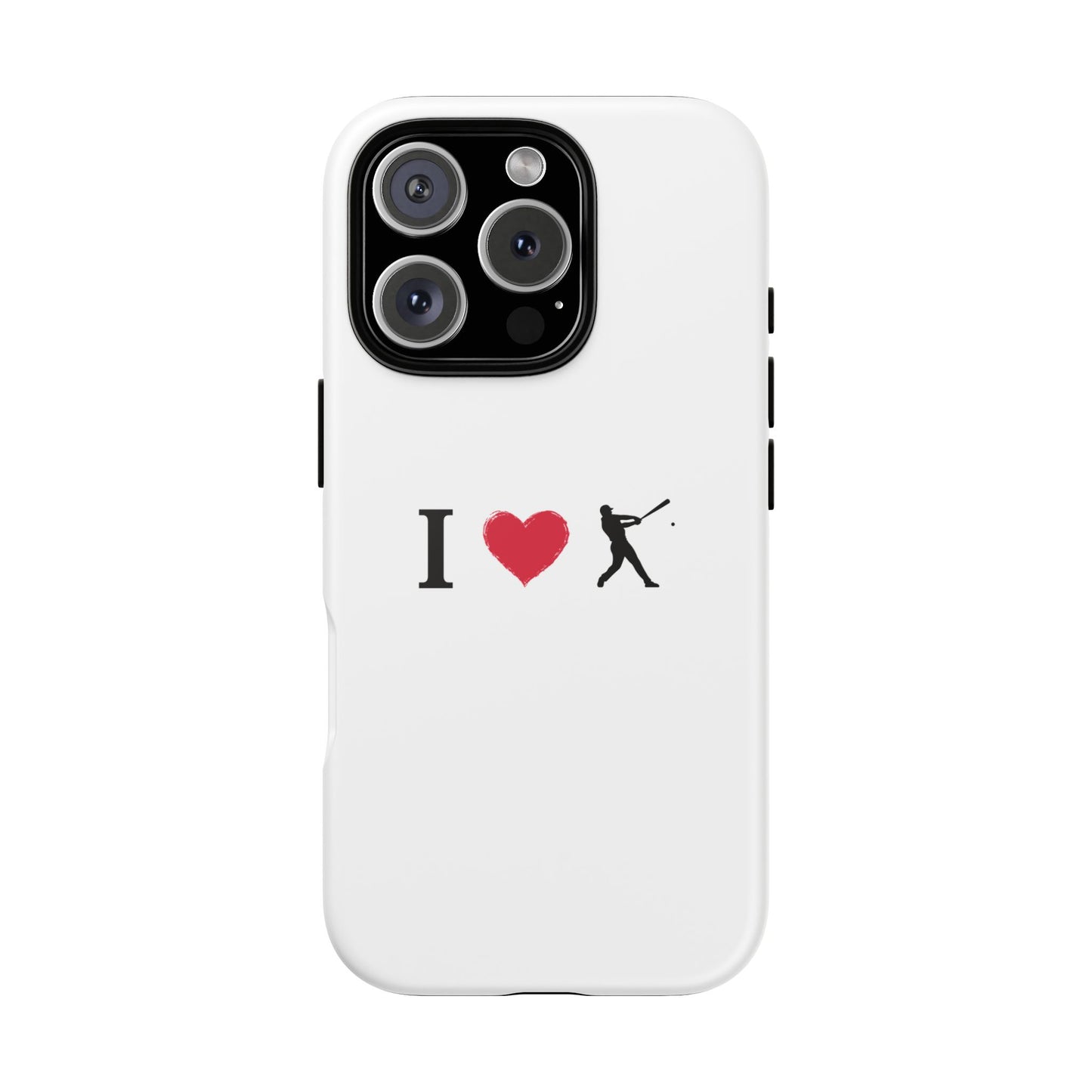 Baseball Love Phone Case, Tough Cases for Sports Lovers, i Heart Baseball Protection, Gift for Players, Cute Sports Case - TRV
