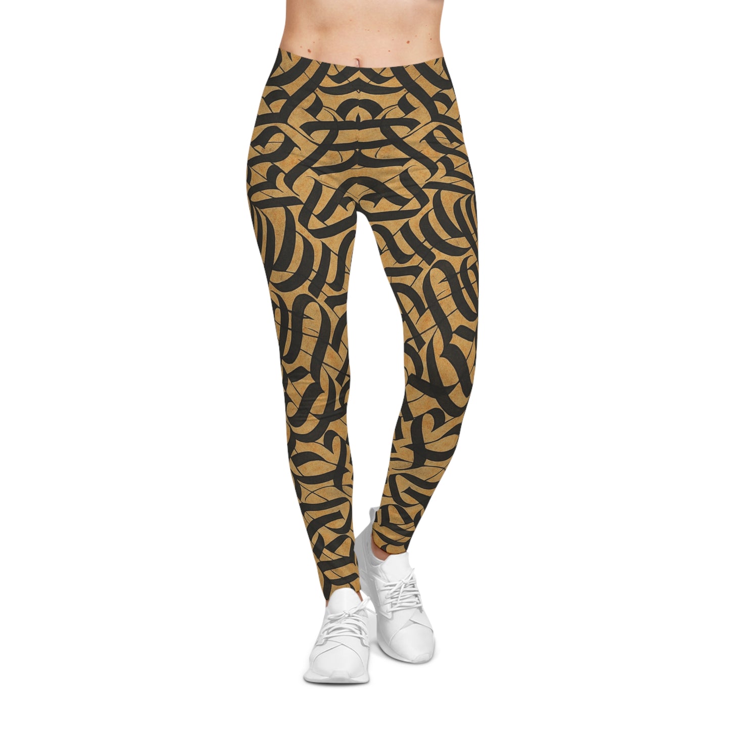 Chic Patterned Leggings for Everyday Comfort, Stylish AOP Leggings, Casual Workout Trousers, Boho Leggings for Women, Trendy Fashion [...] - TRV