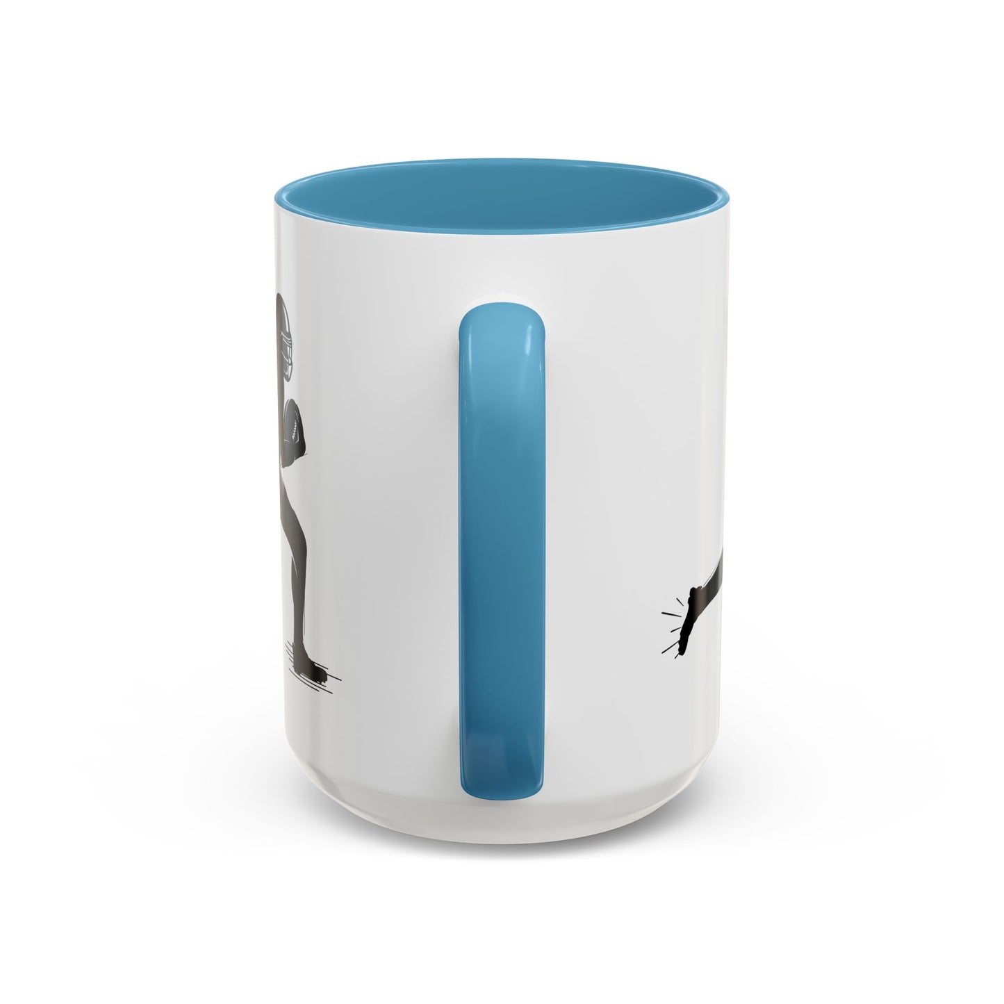 Football Player Themed Accent Coffee Mug, Sports Fan Gift, Unique Mug for Athletes, Coffee Lover, Game Day Essential - TRV