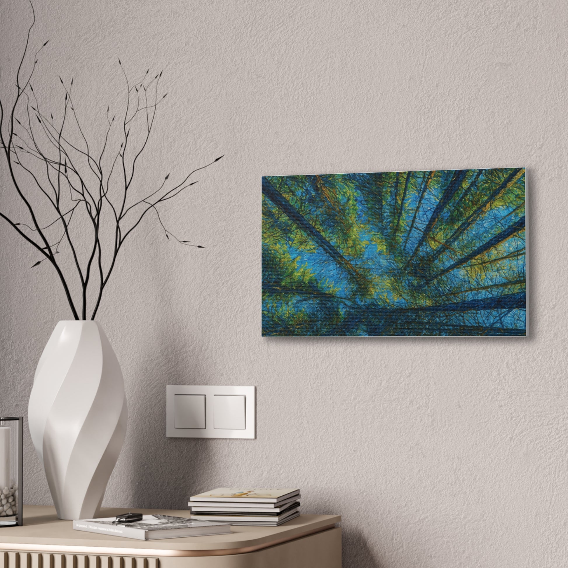 Canvas Wall Art, Forest Perspective Print, Nature Decor, Home & Office Art, Rustic Wall Hanging, Tree Art for Nature Lovers - TRV