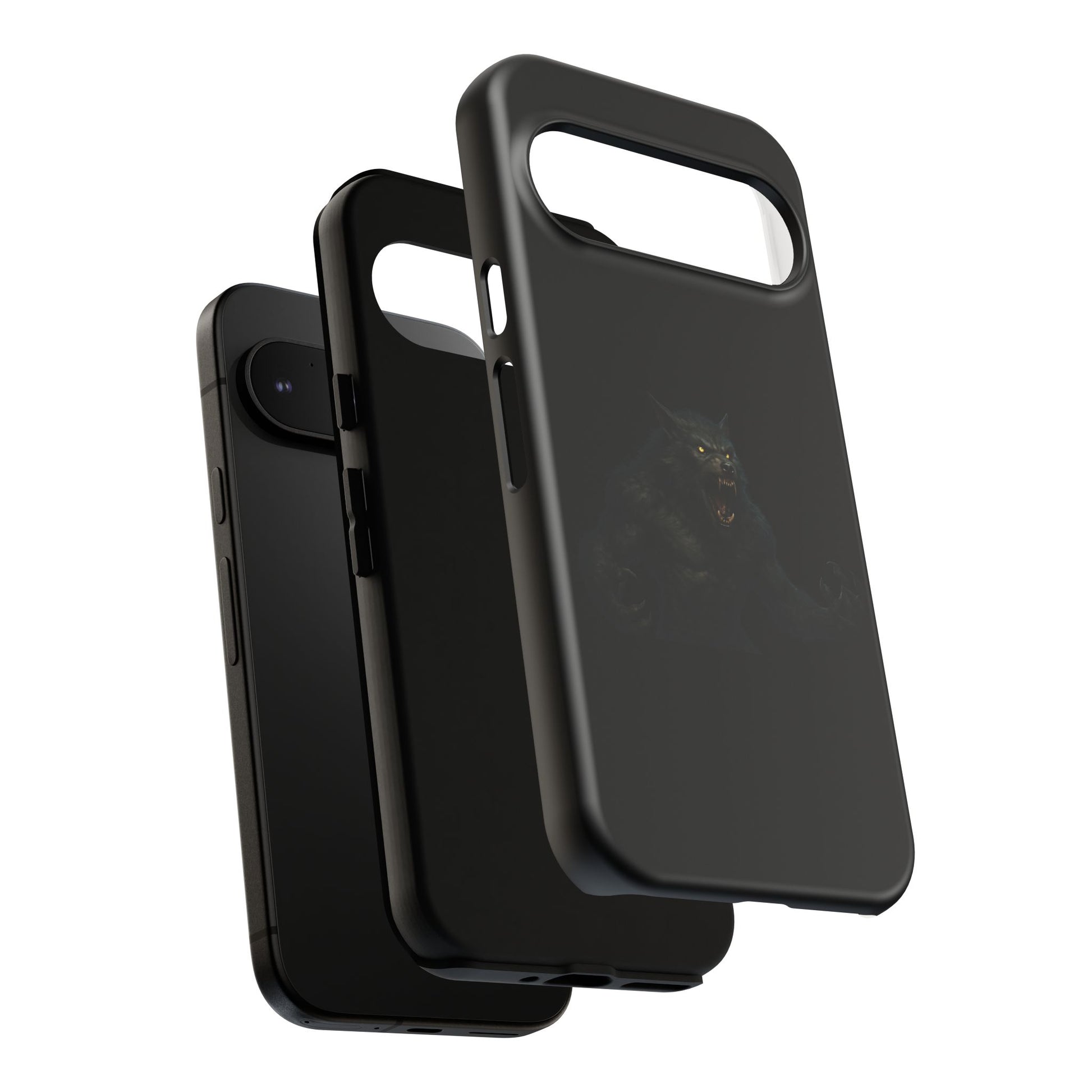 Werewolf Phone Case, Tough Cases, Black Panther Design, Gift for Animal Lovers, Phone Accessories, Fierce Phone Protection - TRV