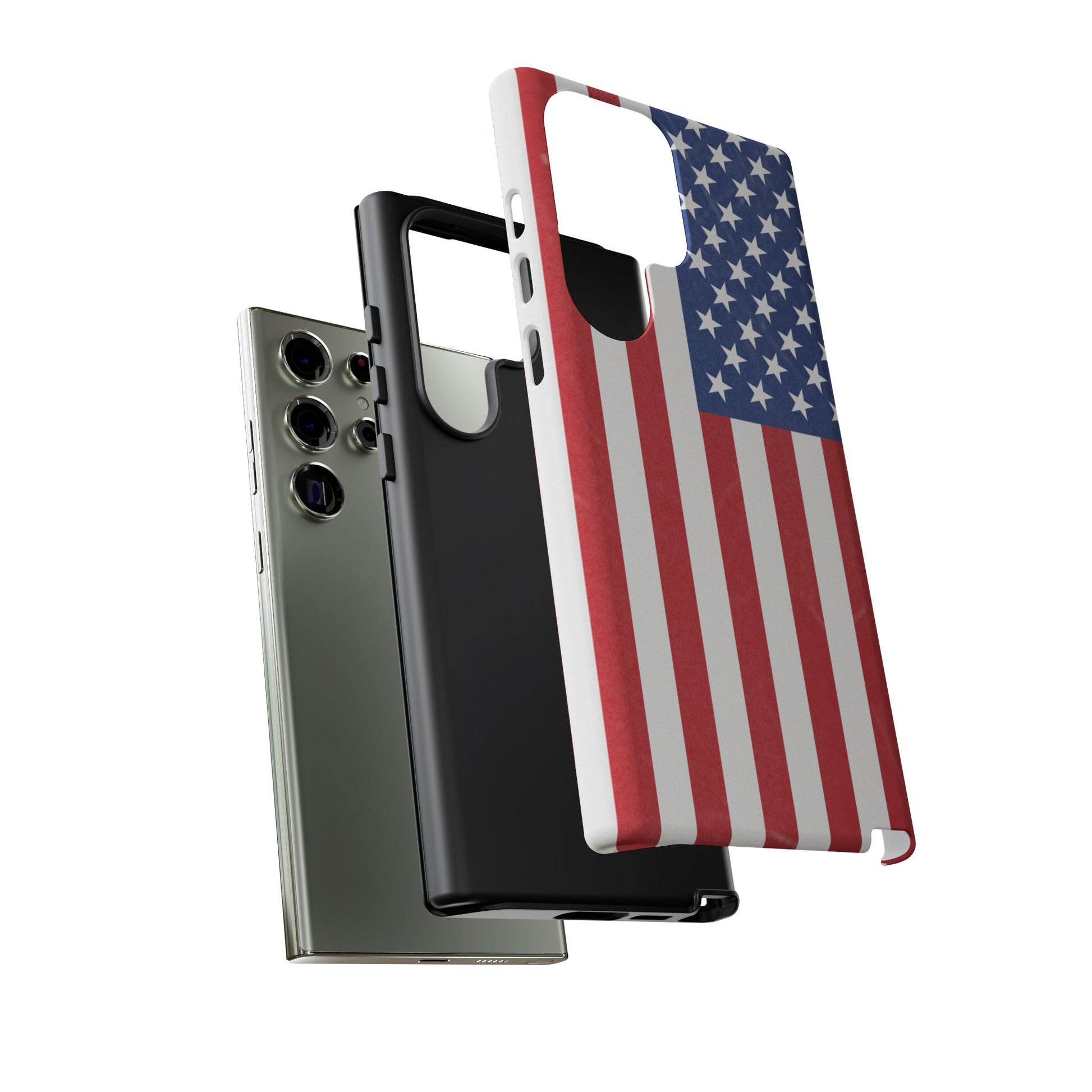 Patriotic Phone Case - Tough Cases for Veterans, USA Lovers, Independence Day, Memorial Day, Flag Design - TRV