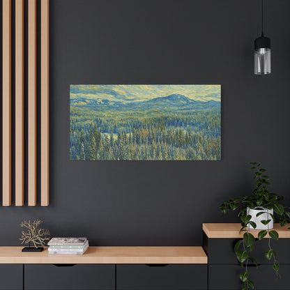 Scenic Landscape Canvas Print, Rustic Home Decor, Wall Art for Nature Lovers, Gift for Art Enthusiasts, Serene Forest Artwork - TRV