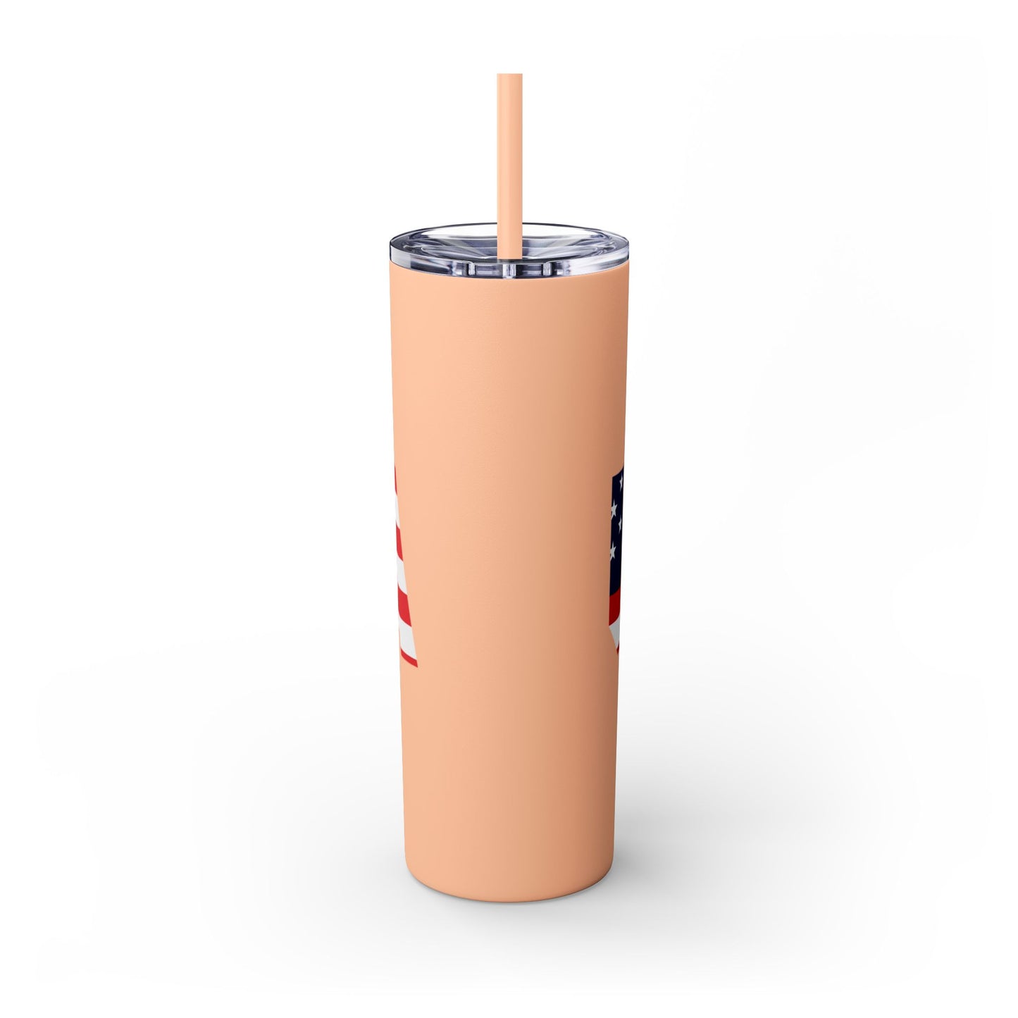 Skinny Tumbler — USA Flag 20oz Straw Tumbler (Patriotic Travel Cup)